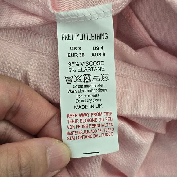 PrettyLittleThing Women's US 4 Basic Dusty Rose Cycle Pink Shorts - Picture 9 of 12